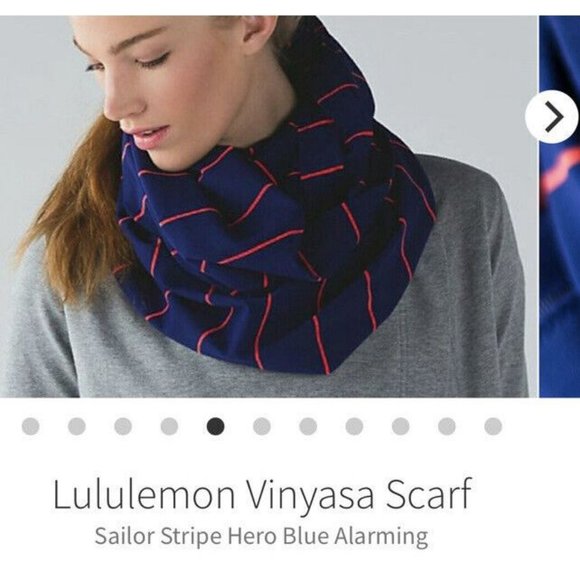 lululemon athletica Accessories - LULULEMON Vinyasa Scarf Wrap Sailor Stripe Hero Blue Alarming
